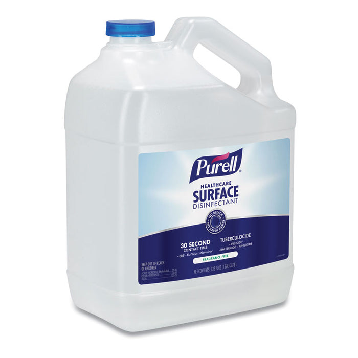 Healthcare Surface Disinfectant, Fragrance-Free, 1 gal Bottle, 4/Carton