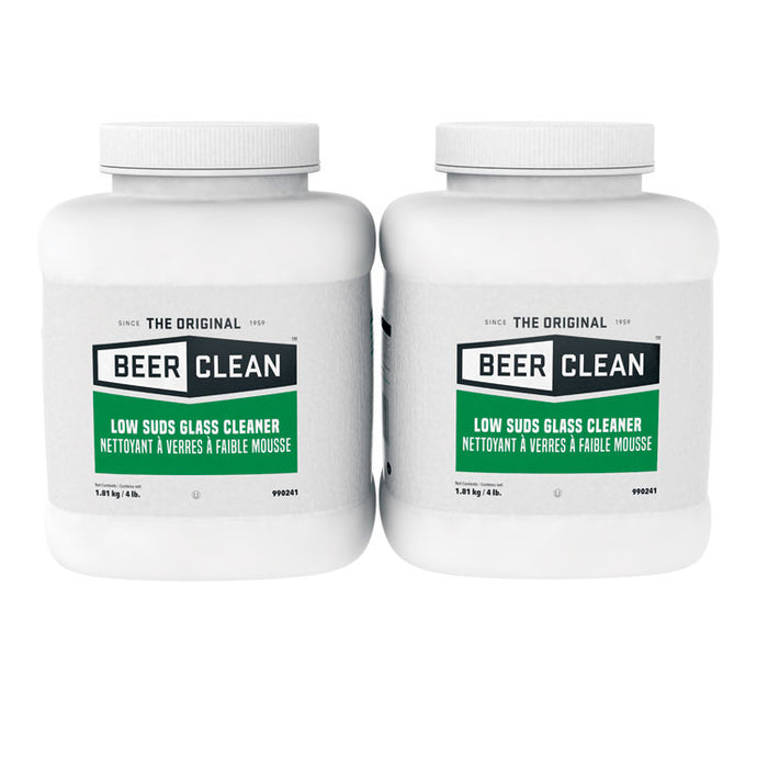 Beer Clean Glass Cleaner, Powder, 4 lb. Bucket, 2/Carton