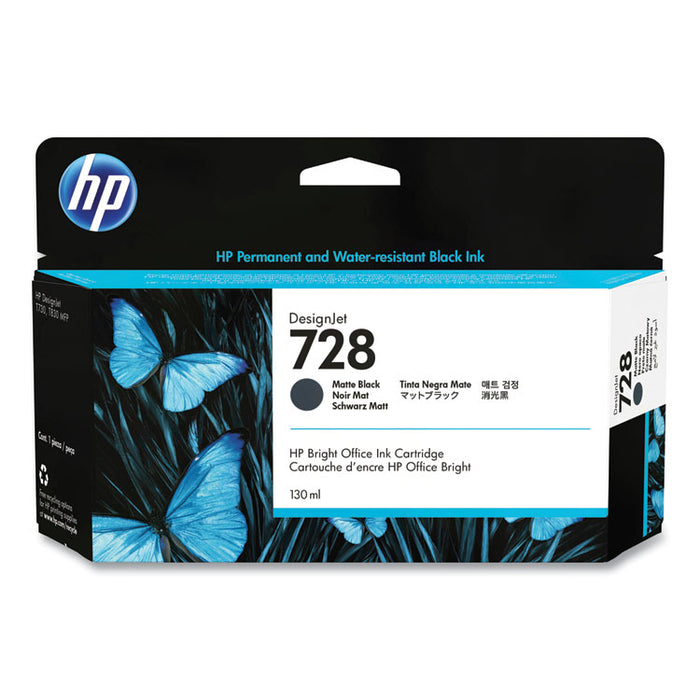 HP 728, (3WX25A) Matte Black Original Ink Cartridge