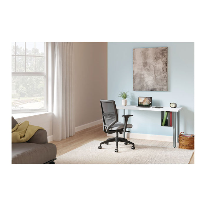 Coze Writing Desk Post Legs with U-Storage Compartment, 5.75" x 28", Designer White, 4 Legs/Set