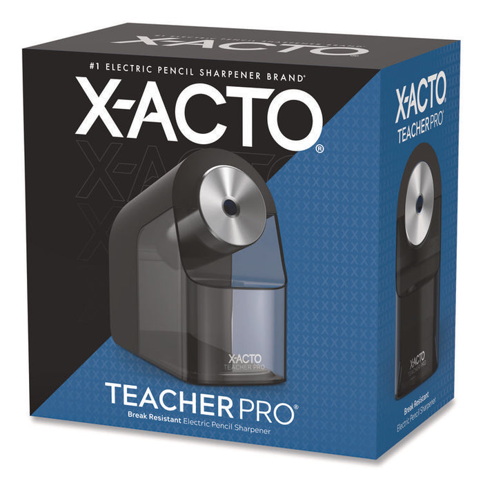 Model 1675 TeacherPro Classroom Electric Pencil Sharpener, AC-Powered, 4 x 7.5 x 8, Black/Silver/Smoke