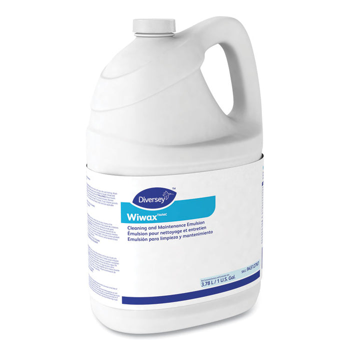 Wiwax Cleaning and Maintenance Solution, Unscented, 1 gal Bottle, 4/Carton