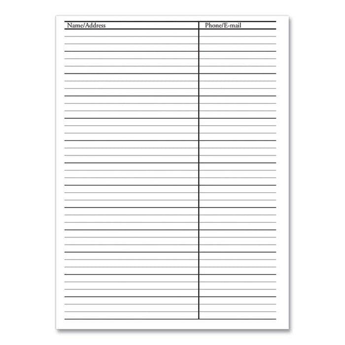 Recycled Weekly Appointment Book Ruled without Appointment Times, 8.75 x 6.88, Black Cover, 12-Month (Jan to Dec): 2026