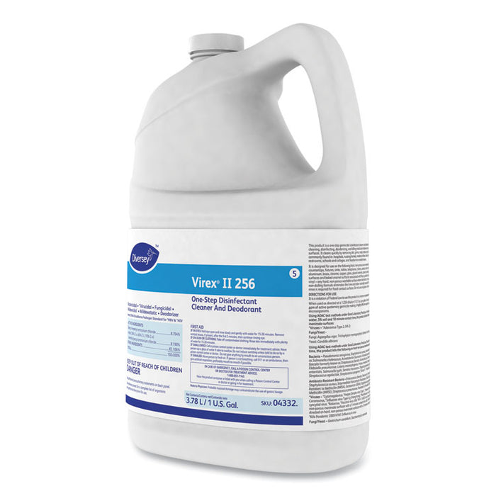 Virex II 256 One-Step Disinfectant Cleaner Deodorant, Mint Scent, 1 gal, 4 Bottles/CT