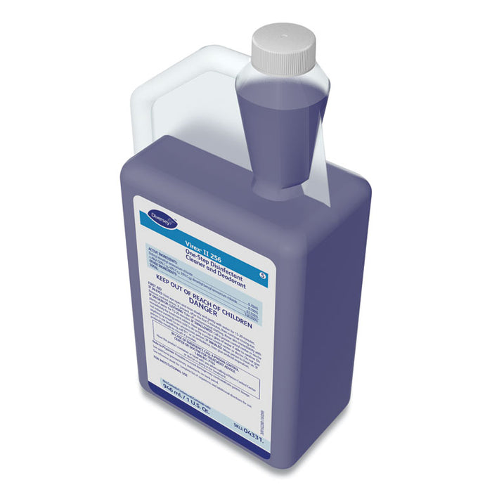 Virex II 256 One-Step Disinfectant Cleaner Deodorant, Mint Scent, 32 oz Bottle,6/Crtn