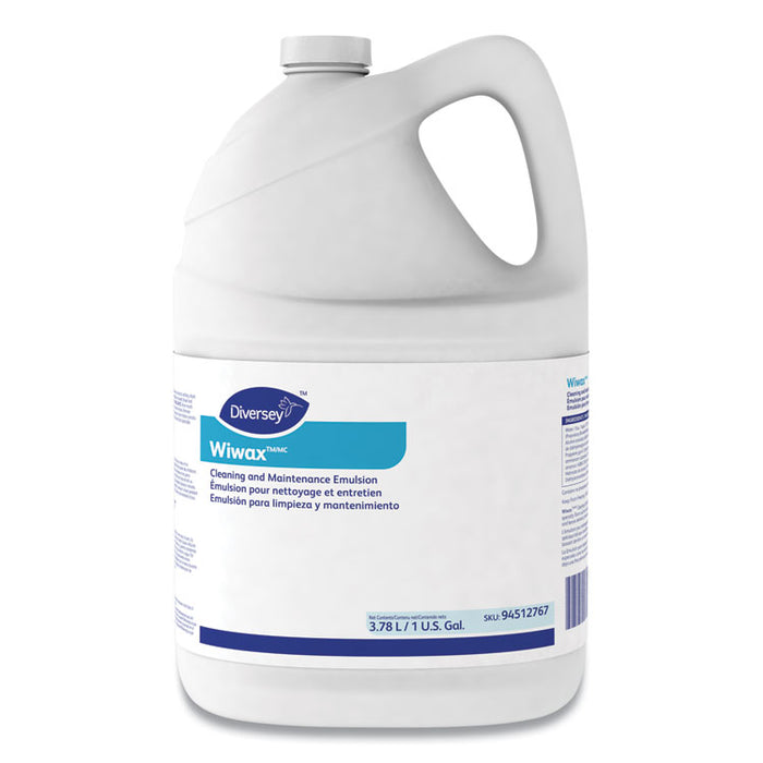 Wiwax Cleaning and Maintenance Solution, Unscented, 1 gal Bottle, 4/Carton