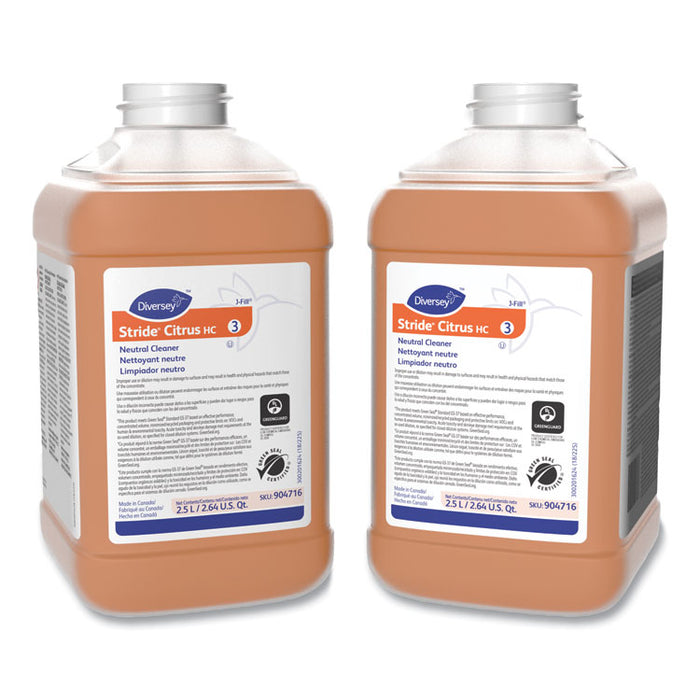 Stride Neutral Cleaner, Citrus Scent, 84.5 oz Can, 2/Carton