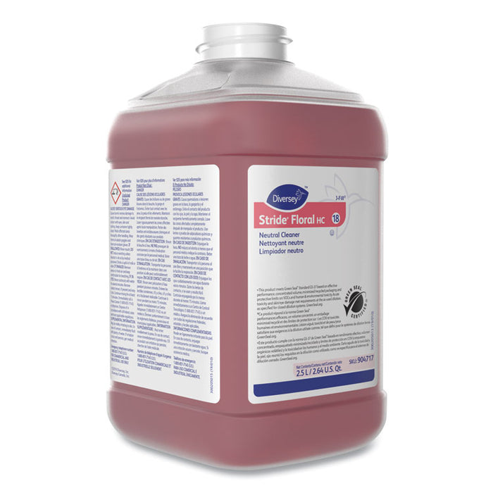 Stride Neutral Cleaner, Floral Scent, 84.5 oz Bottle, 2/Carton