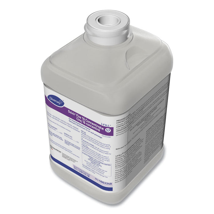 Oxivir Five 16 Concentrate One Step Disinfectant Cleaner, 84.5 oz Bottle, 2/Carton