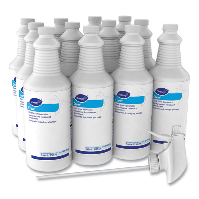 Crew Tile and Grout Rejuvenator, 32 oz Spray Bottle, 12/Carton