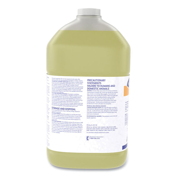 Liqu-A-Klor Disinfectant/Sanitizer, 1 gal. Bottle, 4/Carton