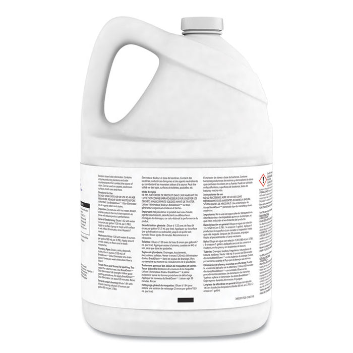 Breakdown Odor Eliminator, Cherry Almond, Liquid, 1 gal Bottle, 4/Carton