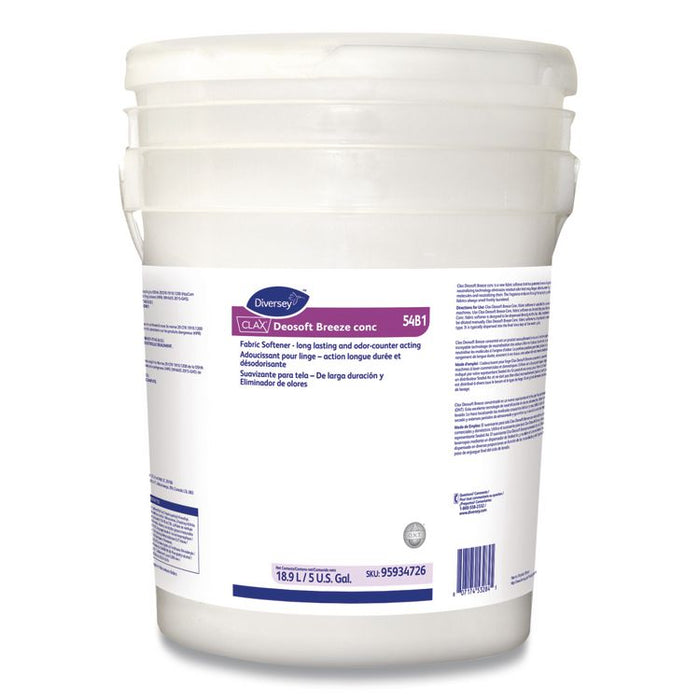Clax Deosoft Breeze Concentrated Fabric Softener, Fresh Scent, 5 gal Pail