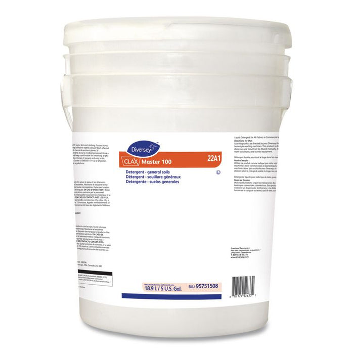 Clax Master 100 Laundry Detergent, Unscented, 5 gal Pail