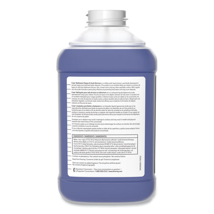 Crew Bathroom Cleaner and Scale Remover, Liquid, 2.6 qt. Bottle, 2/Carton