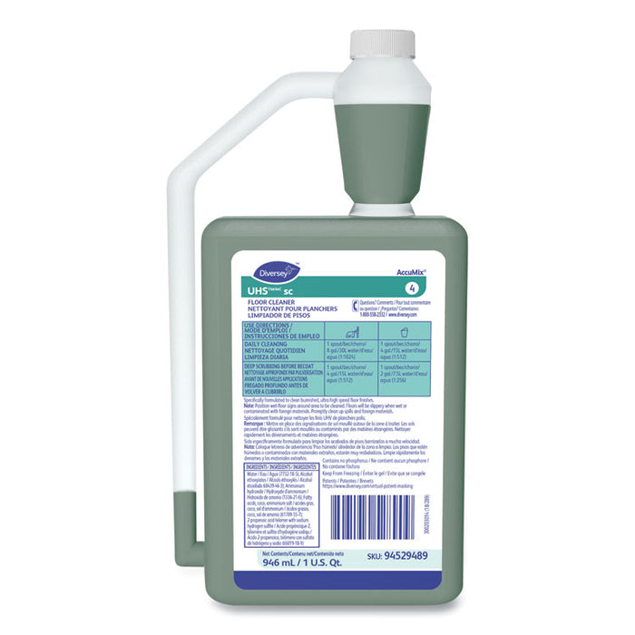 UHS Floor Cleaner, Unscented, 1 qt, Bottle 6/Carton