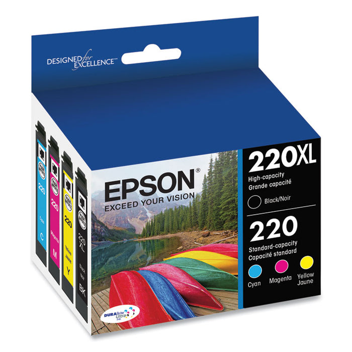 T220XL-BCS (220XL) DURABrite Ultra High-Yield Ink, 175/165 Page-Yield, Black/Cyan/Magenta/Yellow