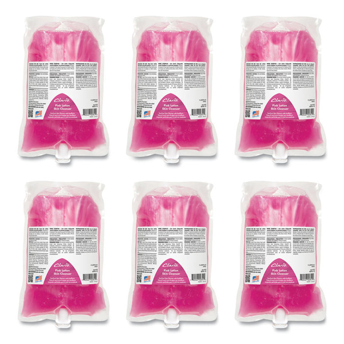 Pink Lotion Skin Cleanser Refill, Clean Bouquet Scent, 1,000 mL, 6/Carton