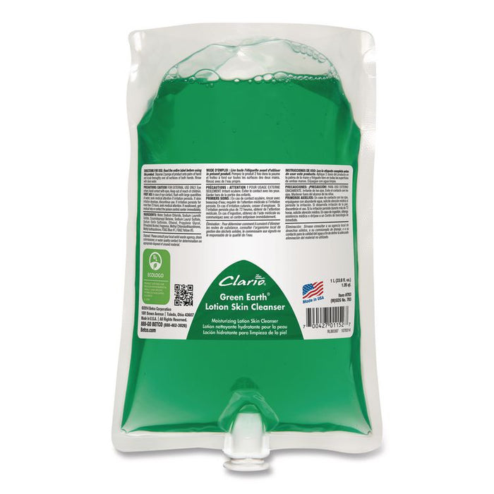 Green Earth Lotion Skin Cleanser Refill, Fresh Meadow Scent, 1,000 mL, 6/Carton