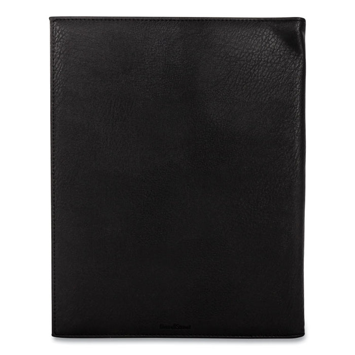 Faux-Leather Padfolio, 9 x 12 Pad, 9.75 x 12.5, Black