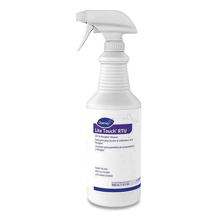 Lite Touch CRT and Plexiglas Cleaner, 32 oz Spray Bottle, 12/Carton
