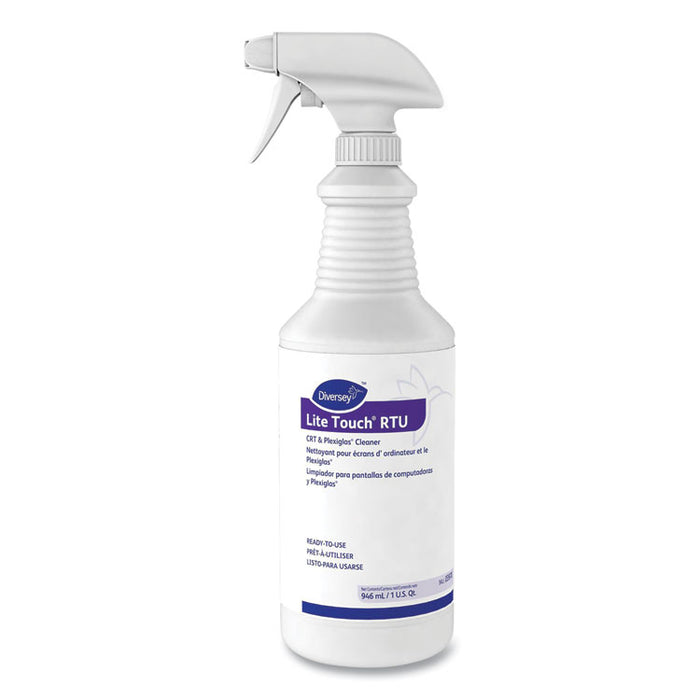 Lite Touch CRT and Plexiglas Cleaner, 32 oz Spray Bottle, 12/Carton