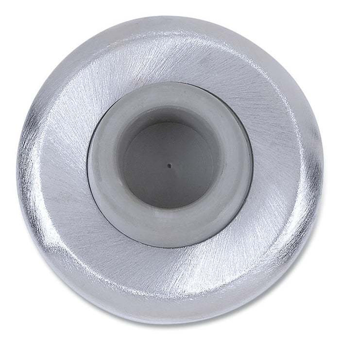 Concave Wall Bumper, 5 x 2 x 6, Satin Chrome