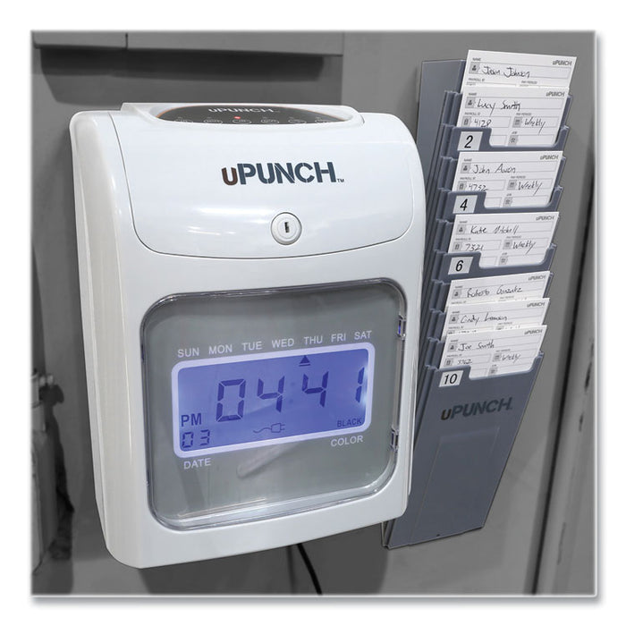 HN2500 Electronic Calculating Time Clock Bundle, Digital Display, Beige/Gray