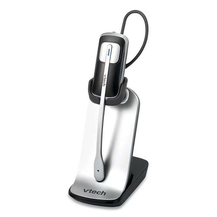 IS6200 Monaural Convertible Headset, Black/Silver