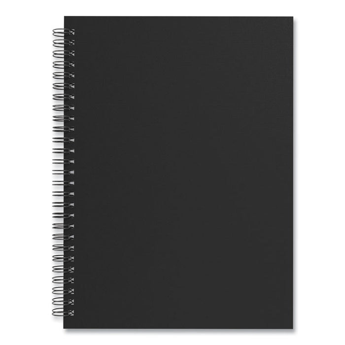 Wirebound Soft-Cover Project-Planning Notebook, Project-Management Format, Black Cover, (80) 9.5 x 6.5 Sheets