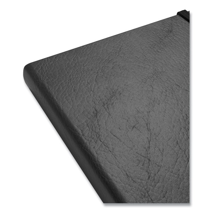 Flexible-Cover Business Journal with Elastic Closure, 1-Subject, Dotted Rule, Black Cover, (128) 8 x 5.5 Sheets