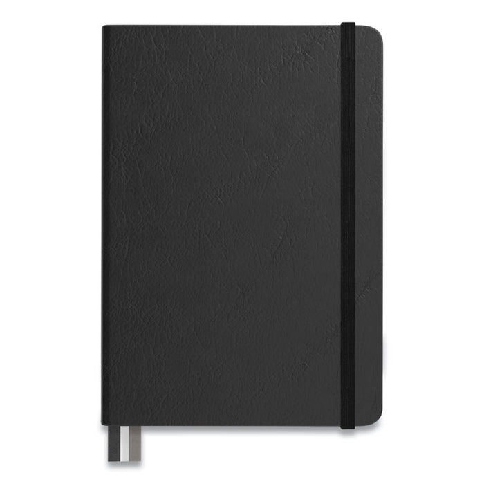 Flexible-Cover Business Journal with Elastic Closure, 1-Subject, Dotted Rule, Black Cover, (128) 8 x 5.5 Sheets