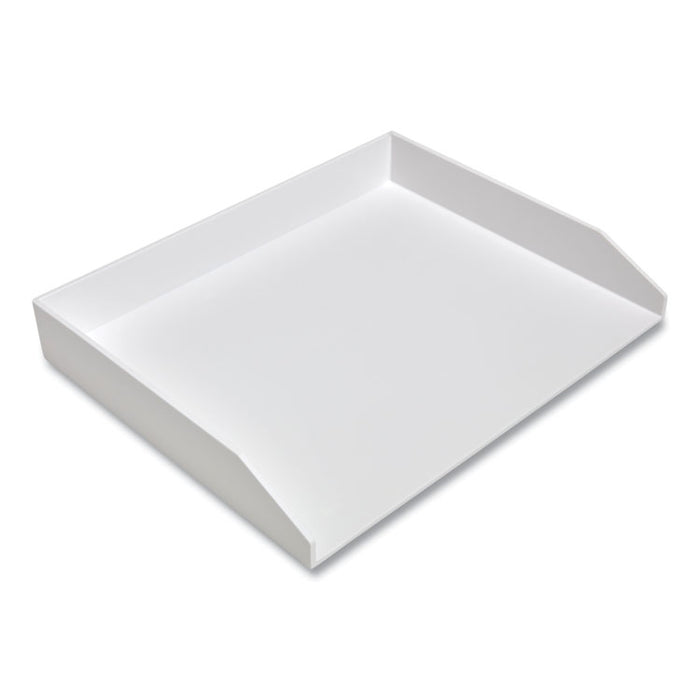 Side-Load Stackable Plastic Document Tray, 1 Section, Letter-Size, 12.24 x 9.8 x 1.75, White