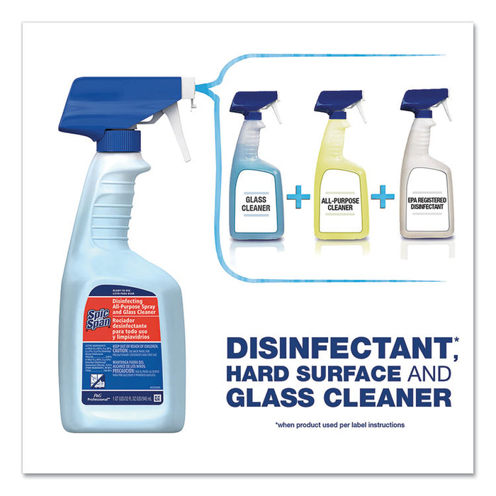 Disinfecting All-Purpose Spray and Glass Cleaner, Fresh Scent, Concentrate Liquid, 1 gal, 2/Carton