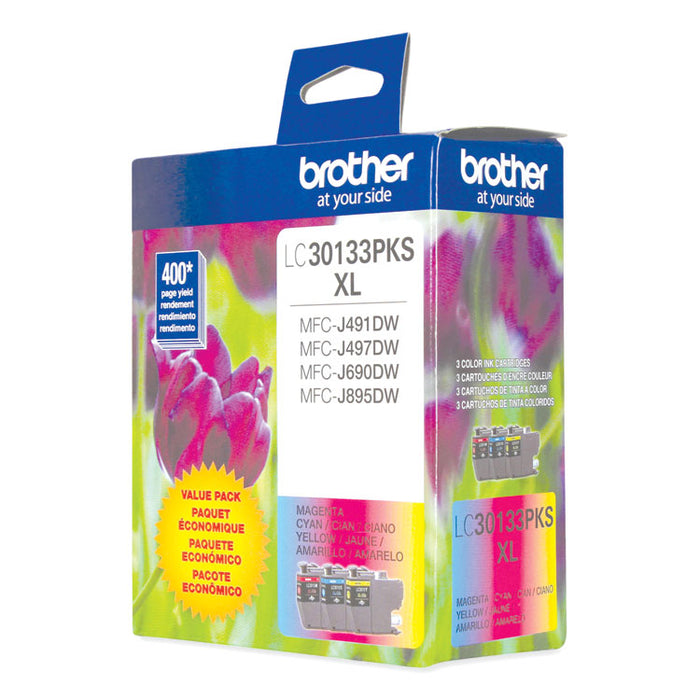 LC30133PKS High-Yield Ink, 400 Page-Yield, Cyan/Magenta/Yellow