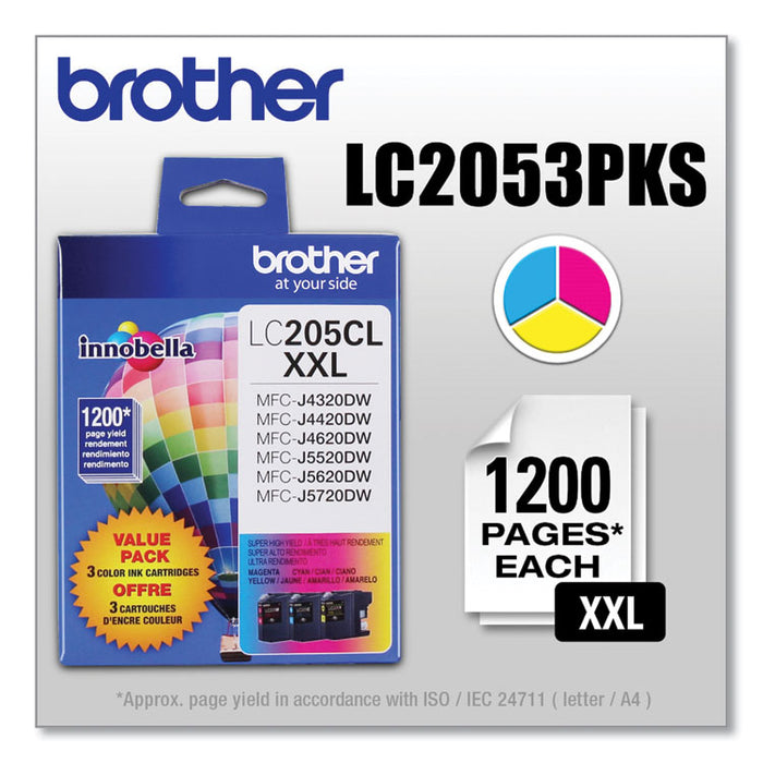 LC2053PKS Innobella Super High-Yield Ink, 1,200 Page-Yield, Cyan/Magenta/Yellow
