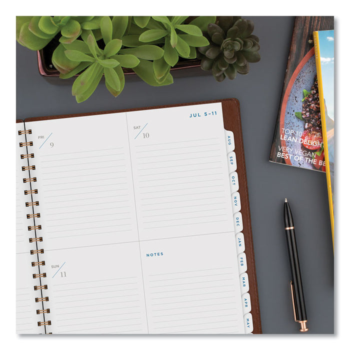 Signature Collection Academic Weekly/Monthly Planners, 11.5 x 8, Distressed Brown Cover, 13-Month: July 2025 to July 2026