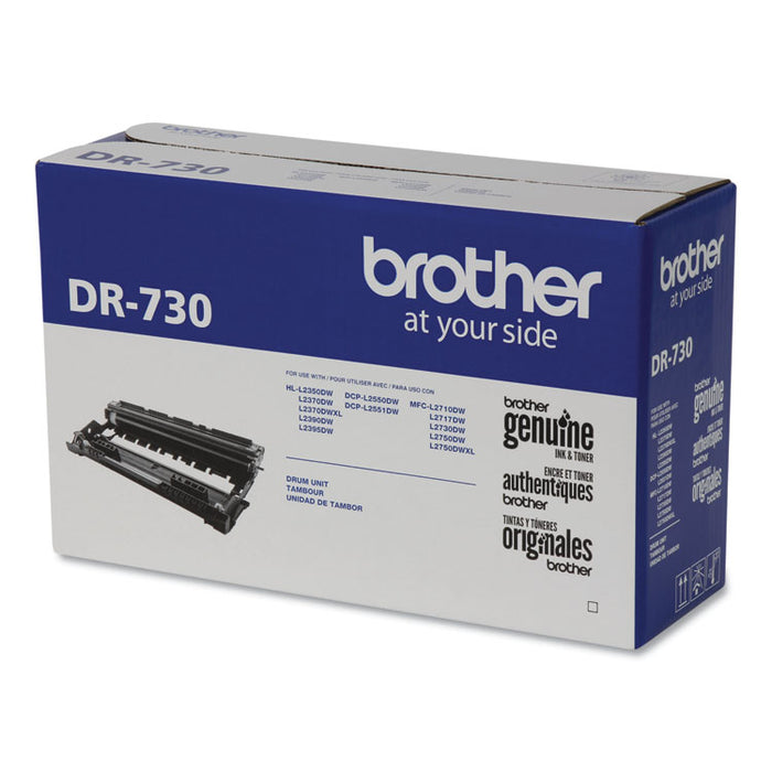 DR730 Drum Unit, 12,000 Page-Yield, Black