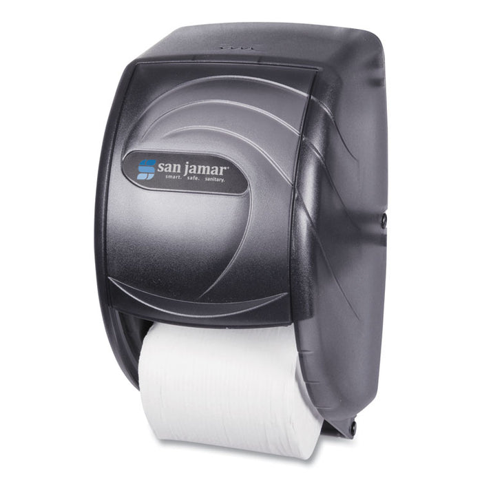 Duett Standard Bath Tissue Dispenser, Oceans, 7.5 x 7 x 12.75, Transparent Black Pearl