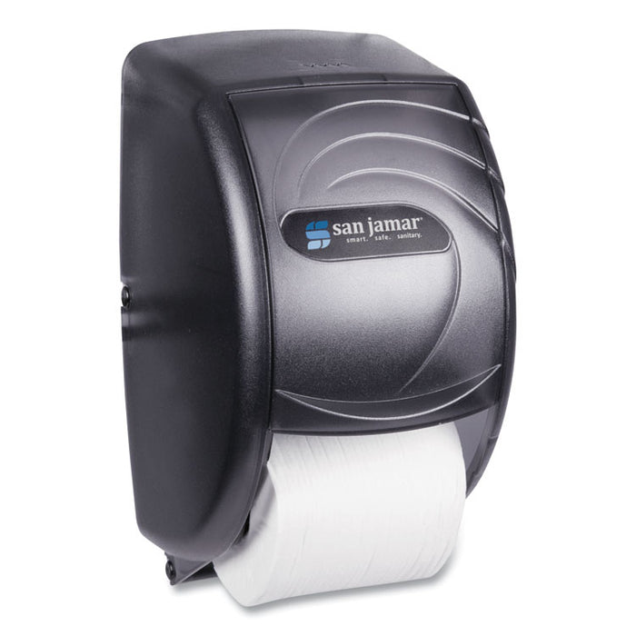 Duett Standard Bath Tissue Dispenser, Oceans, 7.5 x 7 x 12.75, Transparent Black Pearl