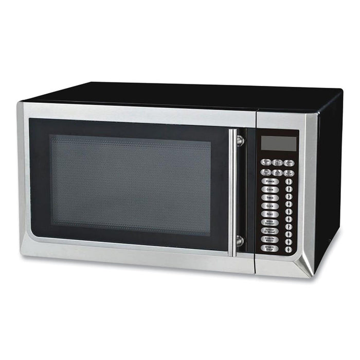 1.6 cu ft Countertop Microwave, 1,000 W, Black/Stainless Steel