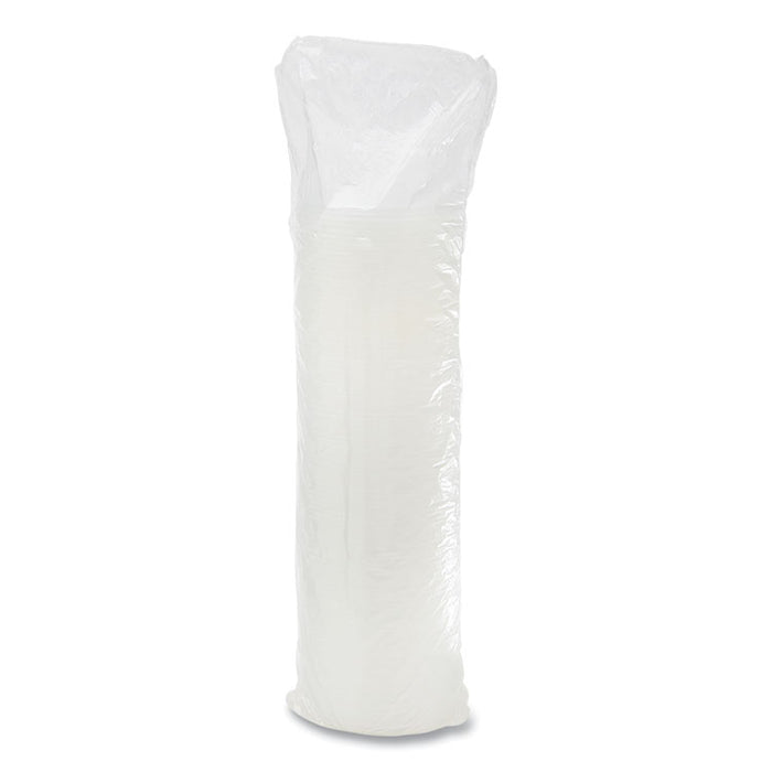 Plastic Lids, Straw-Slot Lid, Fits 12 oz to 24 oz Hot/Cold Foam Cups, Translucent, 100/Pack, 10 Packs/Carton
