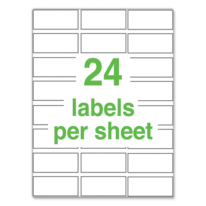 UltraDuty GHS Chemical Waterproof and UV Resistant Labels, 1 x 2.5, White, 24/Sheet, 25 Sheets/Pack