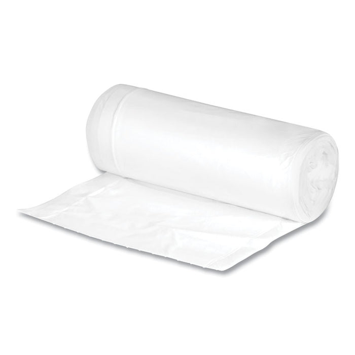 Linear-Low-Density Recycled Tall Kitchen Bags, Open-Face, 13 gal, 24" x 33", White, 15 Bags/Roll, 10 Rolls/Box