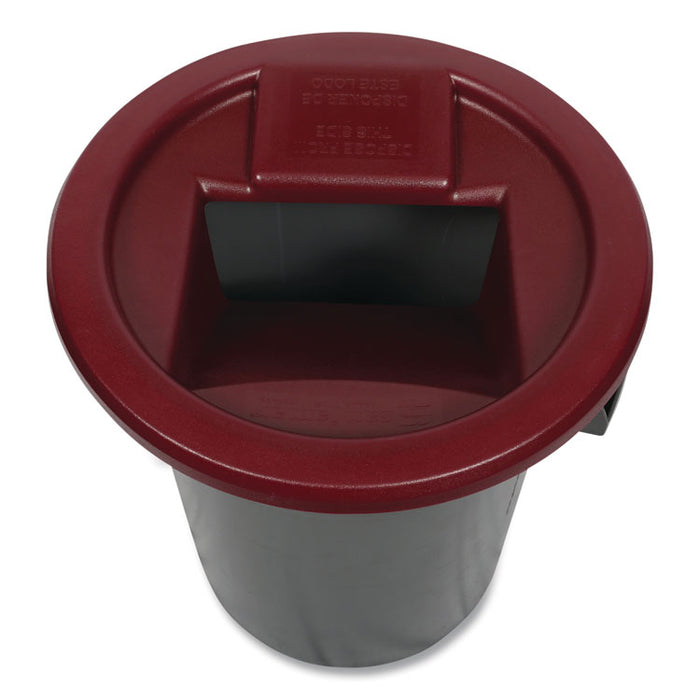 KatchAll Flatware Retriever, Round, 24" Diameter x 9h, 32/44 gal Capacity, Red