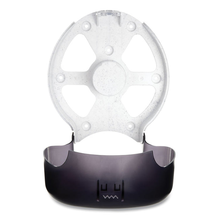 Single 9" Jumbo Bath Tissue Dispenser, Classic, 10.25 x 5.63 x 12, Transparent Black Pearl