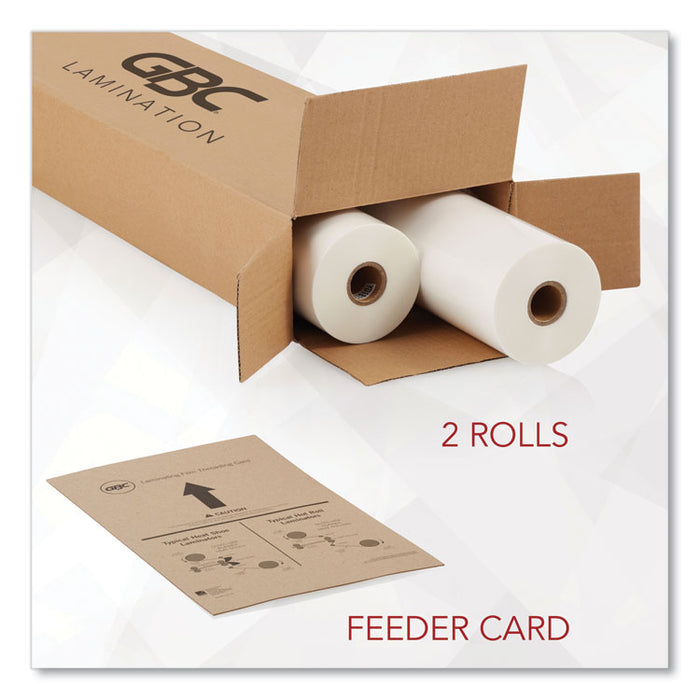 NAP-Lam I Roll Film, 3 mil, 25" x 250 ft, Gloss Clear, 2/Box