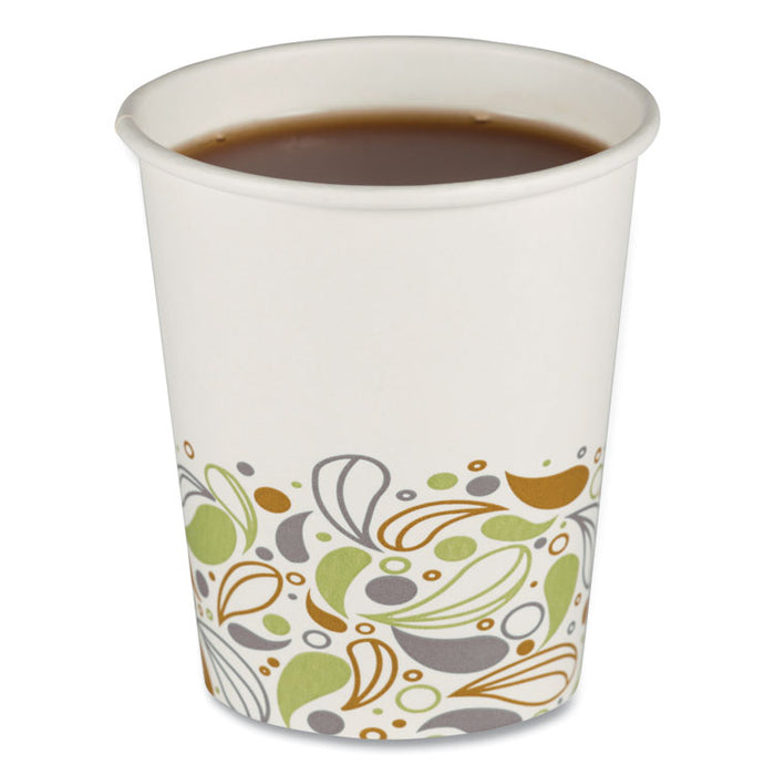 Deerfield Printed Paper Hot Cups, 8 oz, 50/Sleeve, 20 Sleeves/Carton
