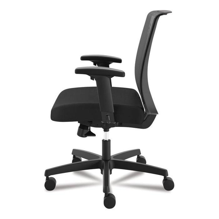 Convergence Mid-Back Task Chair, Synchro-Tilt and Seat Glide, Supports Up to 275 lb., Black
