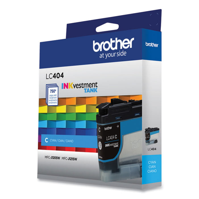 LC404CS INKvestment Ink, 750 Page-Yield, Cyan